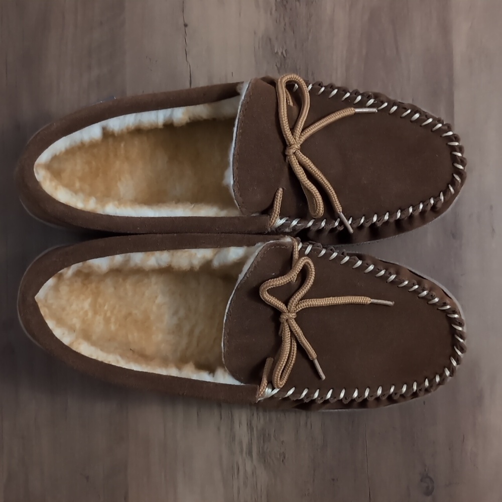 NWOT Wallin & Bros Brown Leather Moccasins